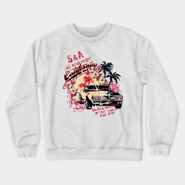 California Design Crewneck Sweatshirt by TulipDesigns